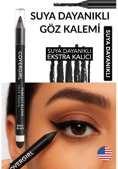 Covergirl Perfect Blend Siyah Eyeliner Kalem Black 100 Suya Dayanıklı Göz Kalemi 00