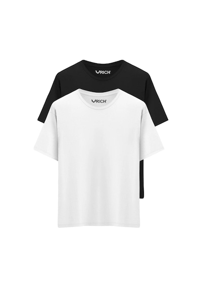Rich Erkek 2 Li Paket %100 Pamuk Oversize Tişört Basic Bisiklet Yaka Kısa Kollu T-shirt SIYAH Rich Erkek 2 Li Paket %100 Pamuk Oversize Tişört Basic Bisiklet Yaka Kısa Kollu T-shirt SIYAH