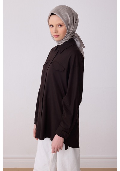 Belli Klasik Desen İpek Twill Eşarp - 2026 İlkbahar-yaz T 4317 Açık Vizon