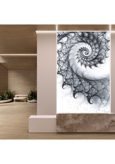 Monokrom Spiral Poster Duvar Kağıdı Renkli