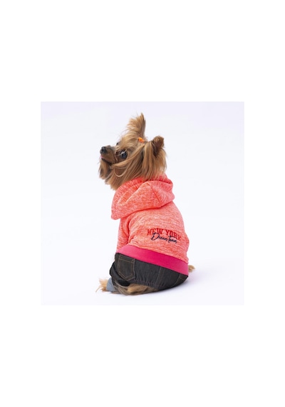 Pembe New York Köpek Tulumu Köpek Kıyafeti Kedi Kıyafeti