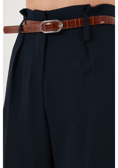 Lela Wide Leg Yüksek Bel Geniş Paça Palazzo Bayan Pantolon 65271262 Lacivert