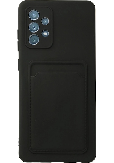 Newface - 704 - Samsung Galaxy Uyumlu A72 Kılıf Kelvin Kartvizitli Silikon - Ece-umay - - Siyah Sıyah