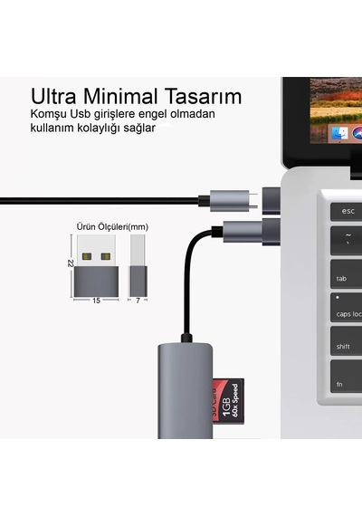 Usb A To Type C Dönüştürücü Adaptör Yeni Nesil Şarj Kablo Çevirici Siyah 2 Adet Siyah