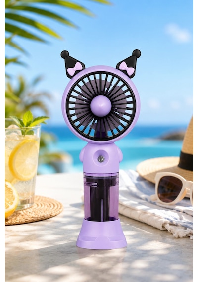 Glr K01 Taşınabilir Sulu El Fanı, Mini Buharlı Vantilatör, Type-c Şarjlı Seyahat Fanı