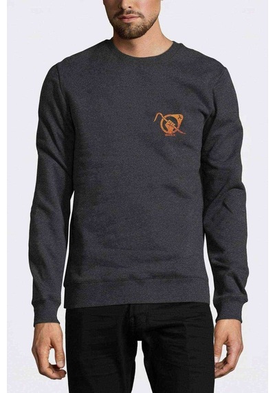 Half Life 2 Rise And Shine Baskılı Füme Erkek Örme Sweatshirt (528959882)