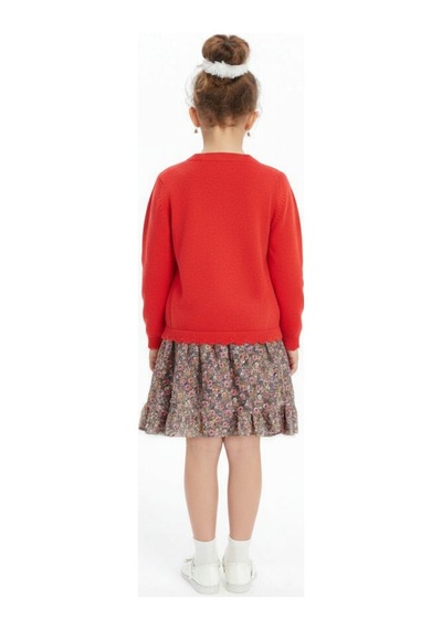 Xo Kids Kız Çocuk Elbise 3-7 Yaş 4111 Nar