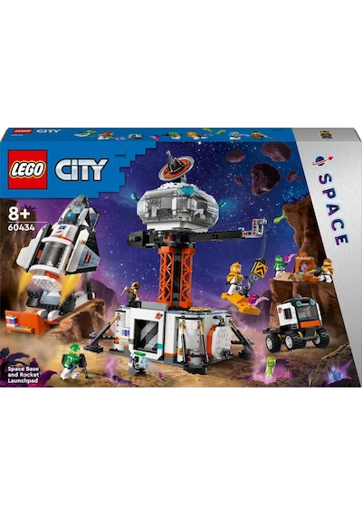 LEGO® City Uzay Üssü ve Roket Fırlatma Rampası 60434 8+ Yaratıcı Oyuncak Yapım Seti - 1422 Parça