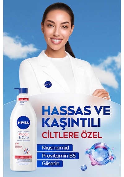 Vücut Losyonu Repair Care 400 Ml,72 Saat Nemlendirici,kuru Cilt,kaşıntılı Ve Hassas Ciltlere Özel