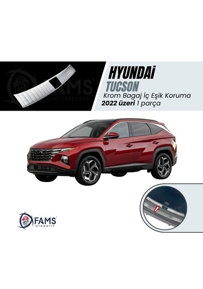 Hyundai Tucson Krom Bagaj İç Eşik Koruma 2022 Üzeri P.çelik Taşlı