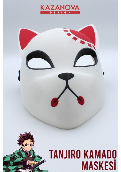 Kazanova Design Tanjiro Kamado Giyilebilir Maske Demon Slayer Anime Cosplay