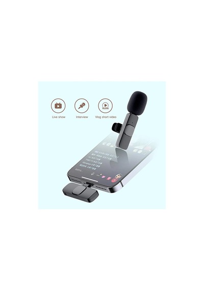 Type-c Girişli Telefon Uyumlu Kablosuz Mikrofon Bluetooth Röporta