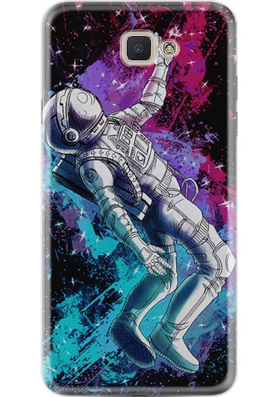 Samsung Uyumlu Galaxy C7 Kılıf Silikon Astronot Signs 1753