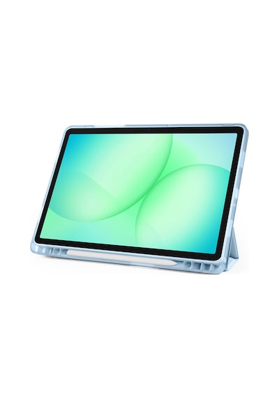Samsung Galaxy Tab A11 Plus 2025 Kılıf Uyumlu Standlı Kalem Bölmeli Akıllı Trifolding Kapak Sm-x230 Açık Mavi
