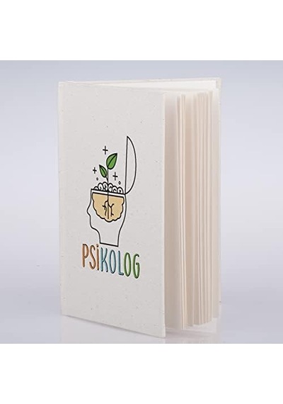 Psikoloğa Hediye Kanvas Defter 100 Yaprak Çizgisiz 103 Ivory