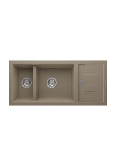 P024 Artemis 1.5 Göz Damlalıklı Granit Evye 1000 460 Mm Cappuccıno İsimdebelirtilmiş