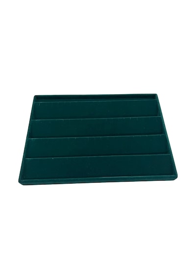 Cezayir Model Süet Kumaş Yeşil Renk 34/24 Cm Enine Küpe Standı
