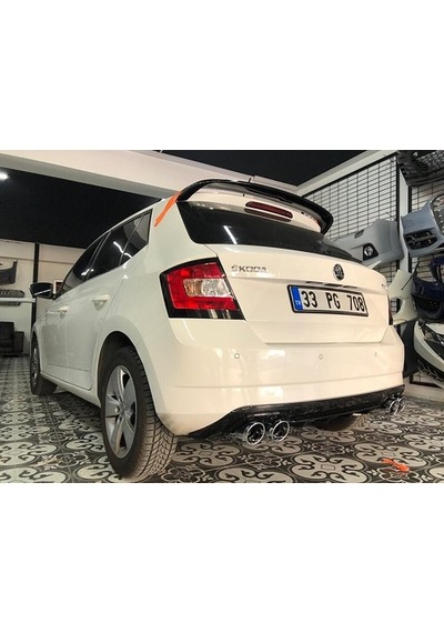 Skoda Fabia Arka Tampon Eki Difüzör 2015-2020 Arası Egzoz Görünüm