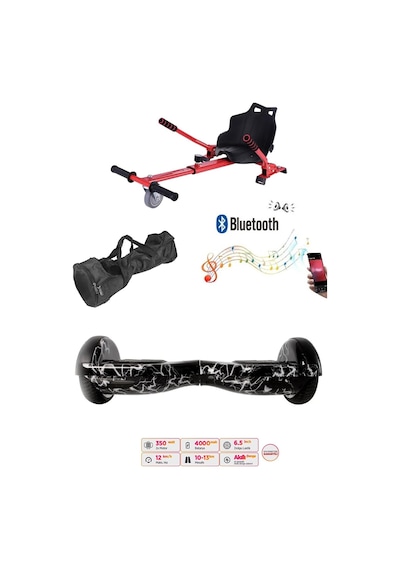 Citymate Elektrikli Kaykay Hoverboard Akıllı Denge 6.5 Inch + Hoverkart + Çanta Extrem Paket D02