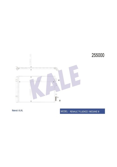 Kale Klıma Radyatoru Renault Fluence 1.5 Dcı 2010-/ K9k Klr-050abc060
