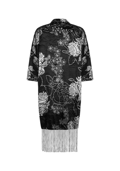 Mudo Kadın Kadın Multi Renk Püskül Detaylı Kadife Dokulu Kaftan 1248278
