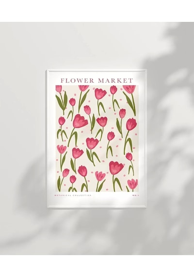 Çerçevesiz Poster Flower Market No 1