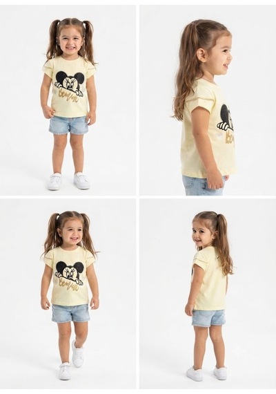 Stsahra Kız Çocuk Sarı T-shirt