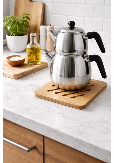 Bambu Kare Nihale Kaymaz Tabanlı Altlık Modern Tasarım Diğer