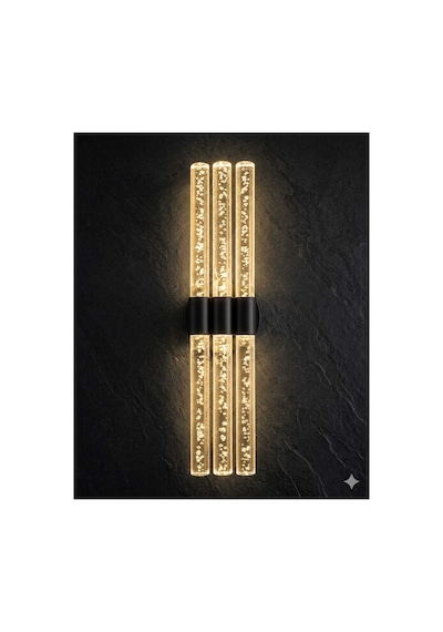 Bubbleflux Trio Large 51 Cm Modern Tasarım Led Aplik - Duvar Lambası - Siyah - Elektrikli - Rgb Kumandalı Çok Renkli