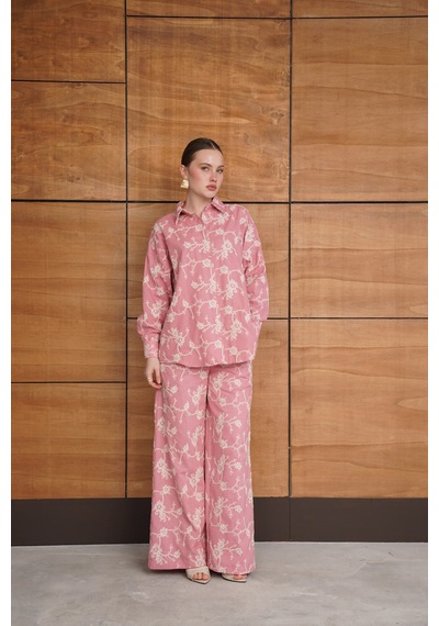 Verymoda Nakışlı Gömlek F1951 Pembe