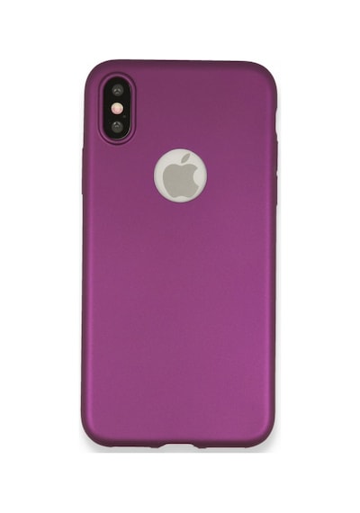 Apple Uyumlu iPhone X Kılıf Esnek Yapılı First Silikon Kapak Mürdüm