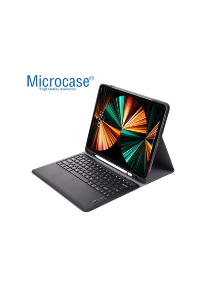 Apple Uyumlu iPad  Pro 12.9 2022 M2 Bluetooth Klavyeli Standlı Kılıf - BKK1