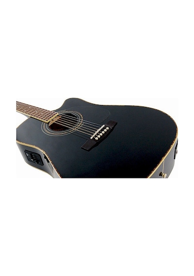 Cort Ad880Cebk Elektro Akustik Gitar Siyah Ladin Kapak Arka