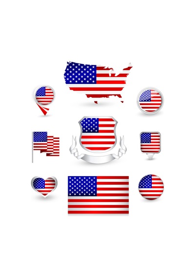 Amerika Birleşik Devletleri Sticker Set