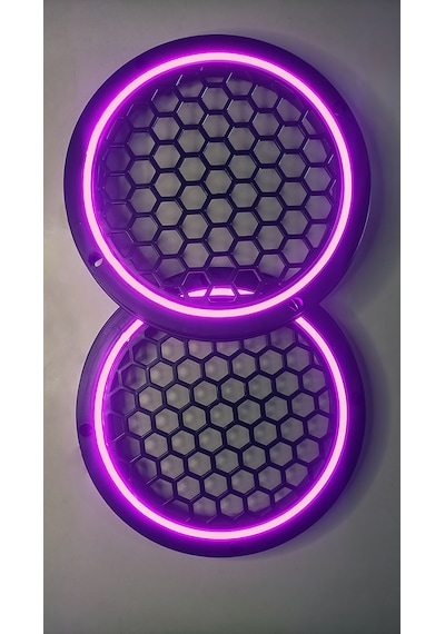 Hoparlör Kapağı 16 Cm Ledli 2'li Takım - Pembe