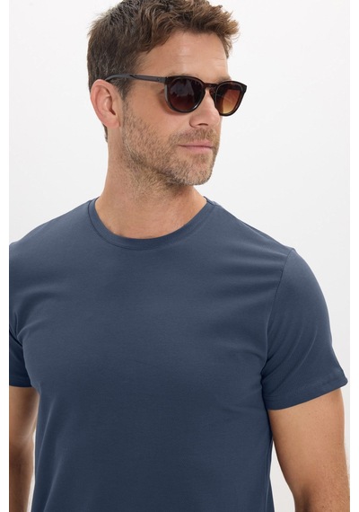 Tudors Erkek Slim Fit Dar Kesim Pamuklu Yumuşak Doku Esnek Kumaş Basic İndigo Bisiklet Yaka Tişört-52099 Çok Renkli Tudors Erkek Slim Fit Dar Kesim Pamuklu Yumuşak Doku Esnek Kumaş Basic İndigo Bisiklet Yaka Tişört-52099 Çok Renkli