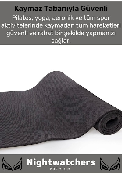 Özel Konfor Modeli Çift Taraflı Kaymaz Silinebilir Yoga Meditasyon Minderi 6,5mm Mat Çok Renkli
