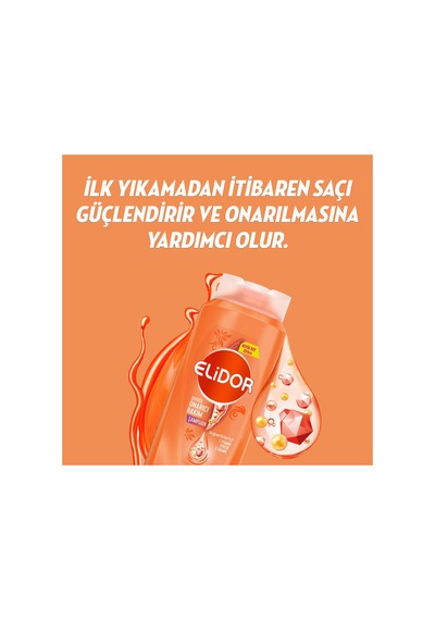 4 Adet Elidor Şampuan Anında Onarıcı Bakım 650 Ml