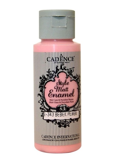 Tr Style Matt Enamel, Mat Cam Ve Porselen Boyası, 59ml, Bebek Pembe Genel
