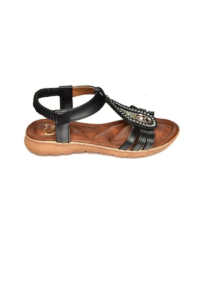 Fox Shoes S258013709 Siyah Alçak Tabanlı Kadın Sandalet Siyah