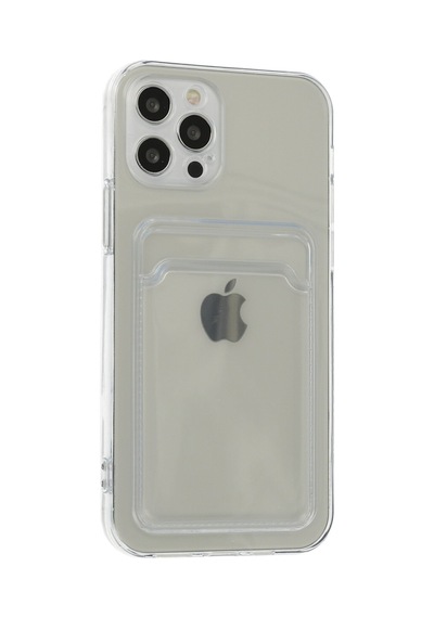 Apple iPhone Uyumlu   12 Pro Kılıf Kart Şeffaf Silikon - Şeffaf Şeffaf