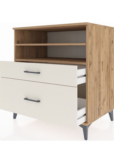 Kronos Şifonyer 2 Raflı 2 Çekmeceli 88x59x96 Çam-aytaşı Çam