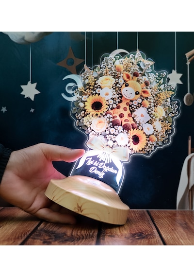Zürafalı Ayçiçeği Işıklı Çiçek Buketi Led Lamba - Kişiye Özel Çocuğa Doğum Günü Hediyesi, Bebek Ve Çocuk Odası Lambası Zürafalı Ayçiçeği Işıklı Buketi Zürafalı Ayçiçeği Işıklı Çiçek Buketi Led Lamba - Kişiye Özel Çocuğa Doğum Günü Hediyesi, Bebek Ve Çocuk Odası Lambası Zürafalı Ayçiçeği Işıklı Buketi