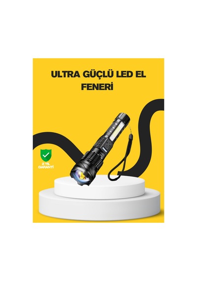 Güçlü Led El Feneri Şarj Edilebilir Çok Modlu Belirtilmemiş
