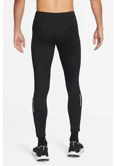 Nike Power Dri-fit Challenger Reflektörlü Tam Buhar Bariyeri Cepli Siyah Erkek Tayt Siyah