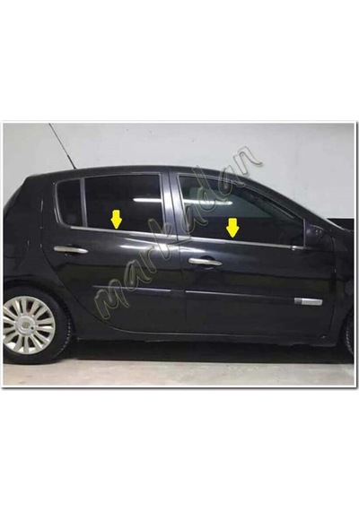 Db Chrome Renault Clio 3 Hb Cam Çıtası Nikelajı 2006-2011 4  Parça