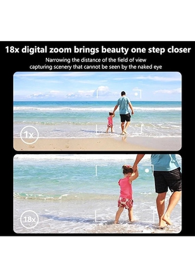 5k 75mp Hd Dijital Kamera 18x Dijital Zoom, Flaşlı,3.0 İnç Ekranlı Fotoğraf Makinesi