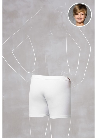 Doreanse Erkek Çocuk Beyaz Modal Normal Paça Boxer 550 (389429042)