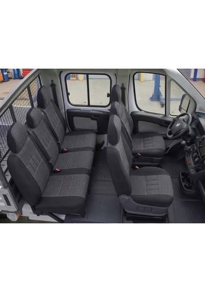 Ford Ranger Çift Kabin Kamyonet 4+1 Koltuk Kılıfı Füme - Siyah Füme-Siyah