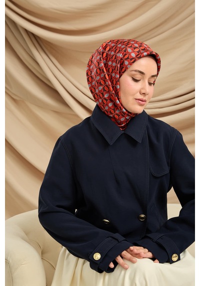 Silk Home Twill İpek Eşarp 11481-15 Metalik Gri, Bordo, Mürdüm, Kırmızı, Narçiçeği